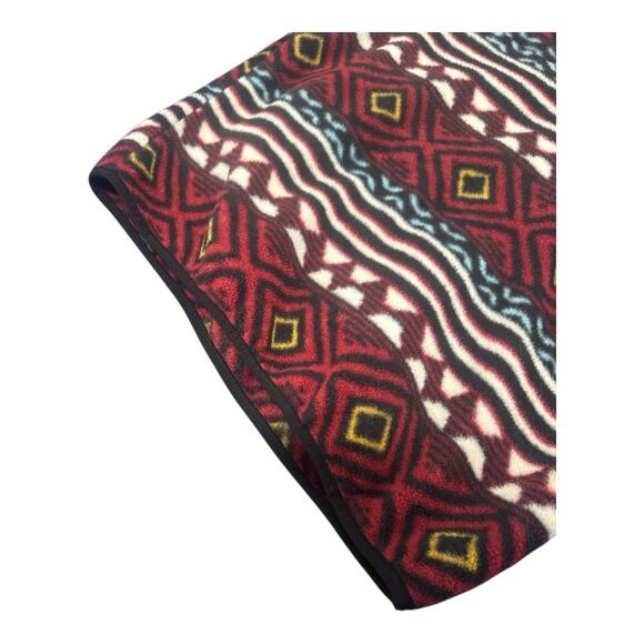 Patagonia Synchilla Sweater Men's Small Saltillo Cinder Red White Snap T Fleece - Picture 5 of 8